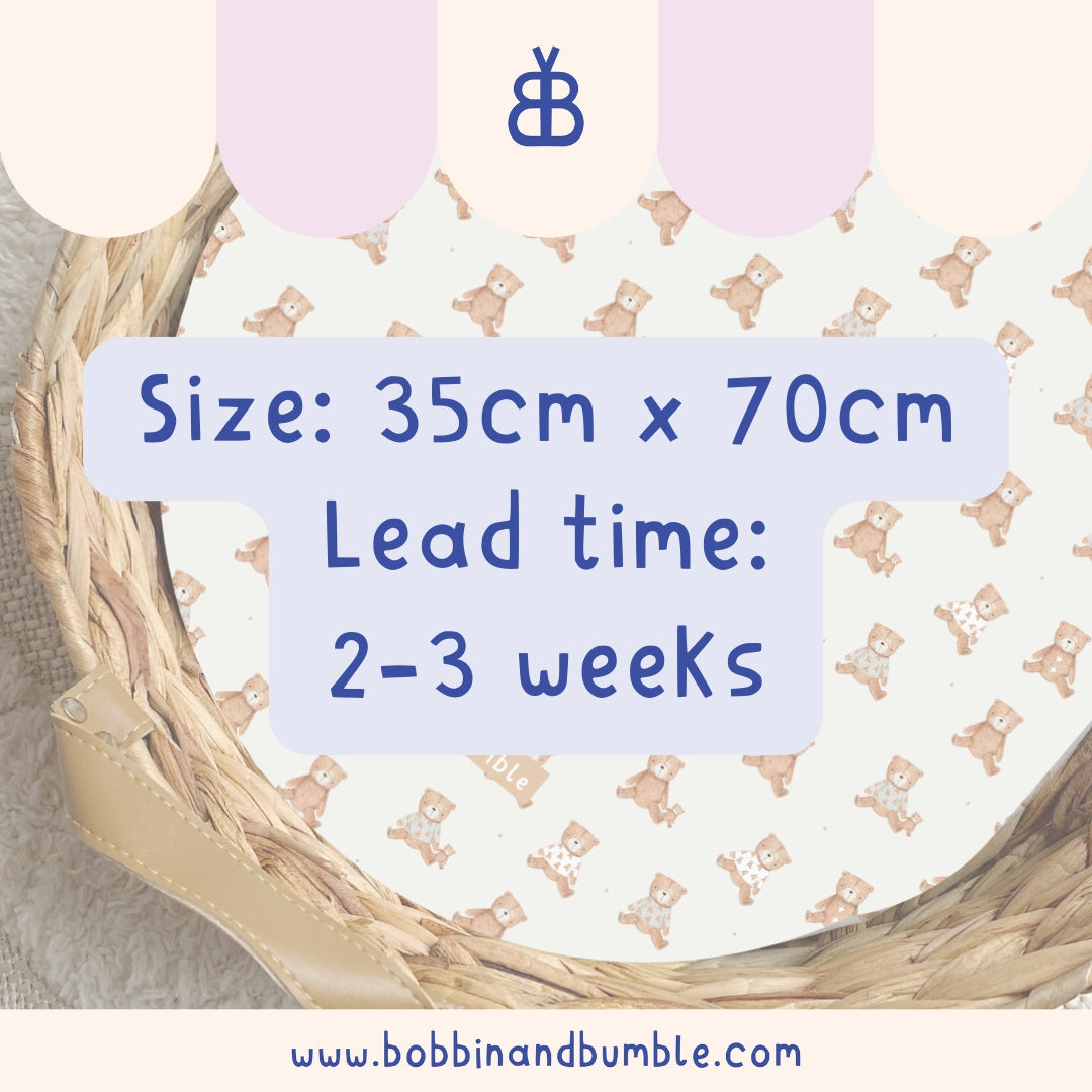 Teddy Bears PVC Changing Basket Liner | Bobbin and Bumble | Bobbin and Bumble.