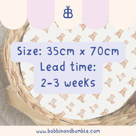 Teddy Bears PVC Changing Basket Liner | Bobbin and Bumble | Bobbin and Bumble.