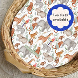 Colourful Jungle Animals PVC Changing Basket Liner | Bobbin and Bumble | Bobbin and Bumble.