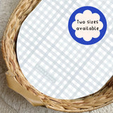 Baby Blue Gingham PVC Changing Basket Liner | Bobbin and Bumble | Bobbin and Bumble.