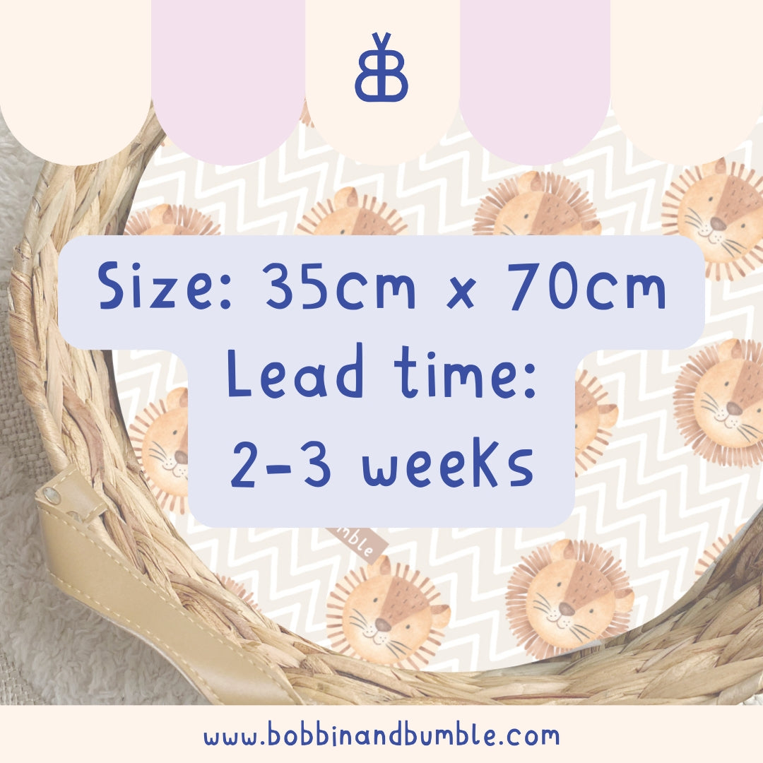 Leo Lion Head PVC Changing Basket Liner | Bobbin and Bumble | Bobbin and Bumble.