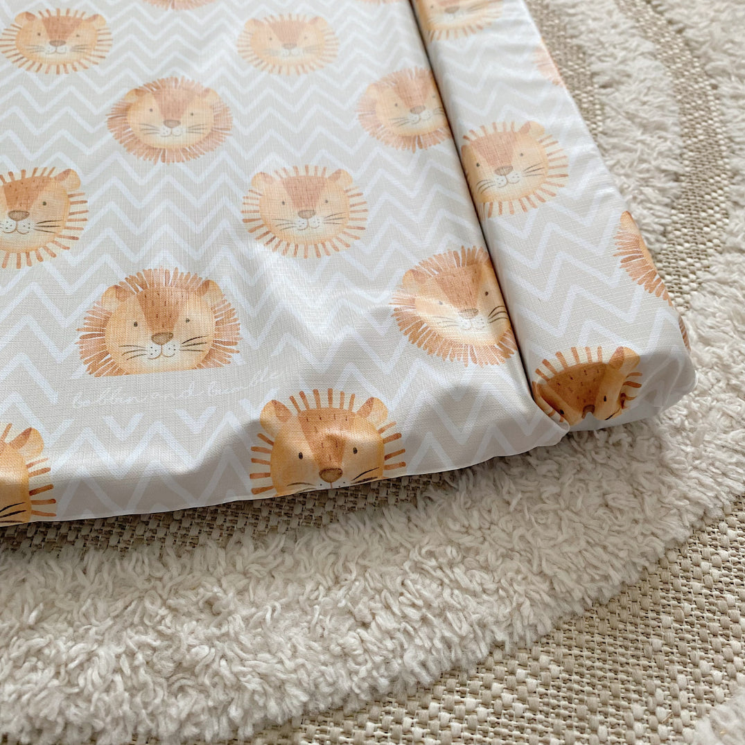 Deluxe Baby Changing Mat - Leo Lion Print | Bobbin and Bumble.