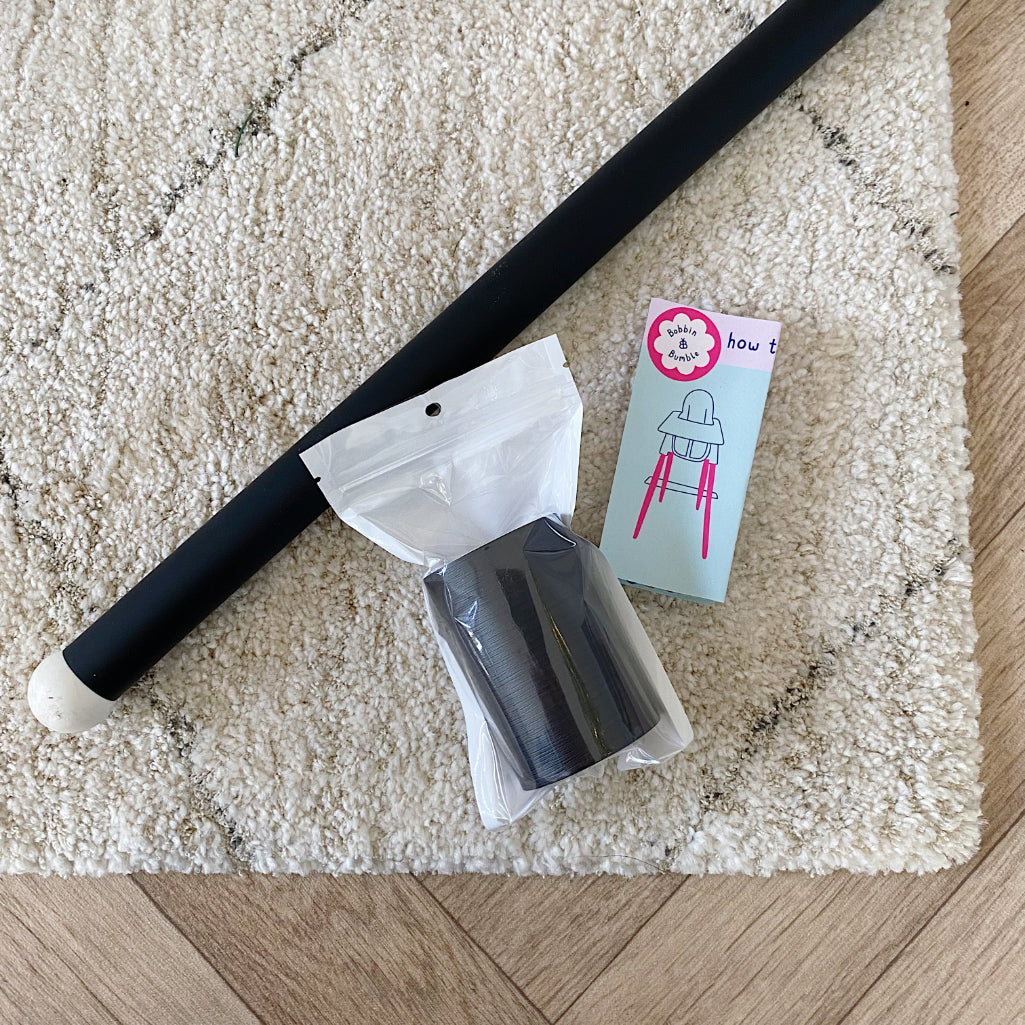 Vinyl Leg Wraps for IKEA Antilop Highchair - Matt Black | Bobbin and Bumble.