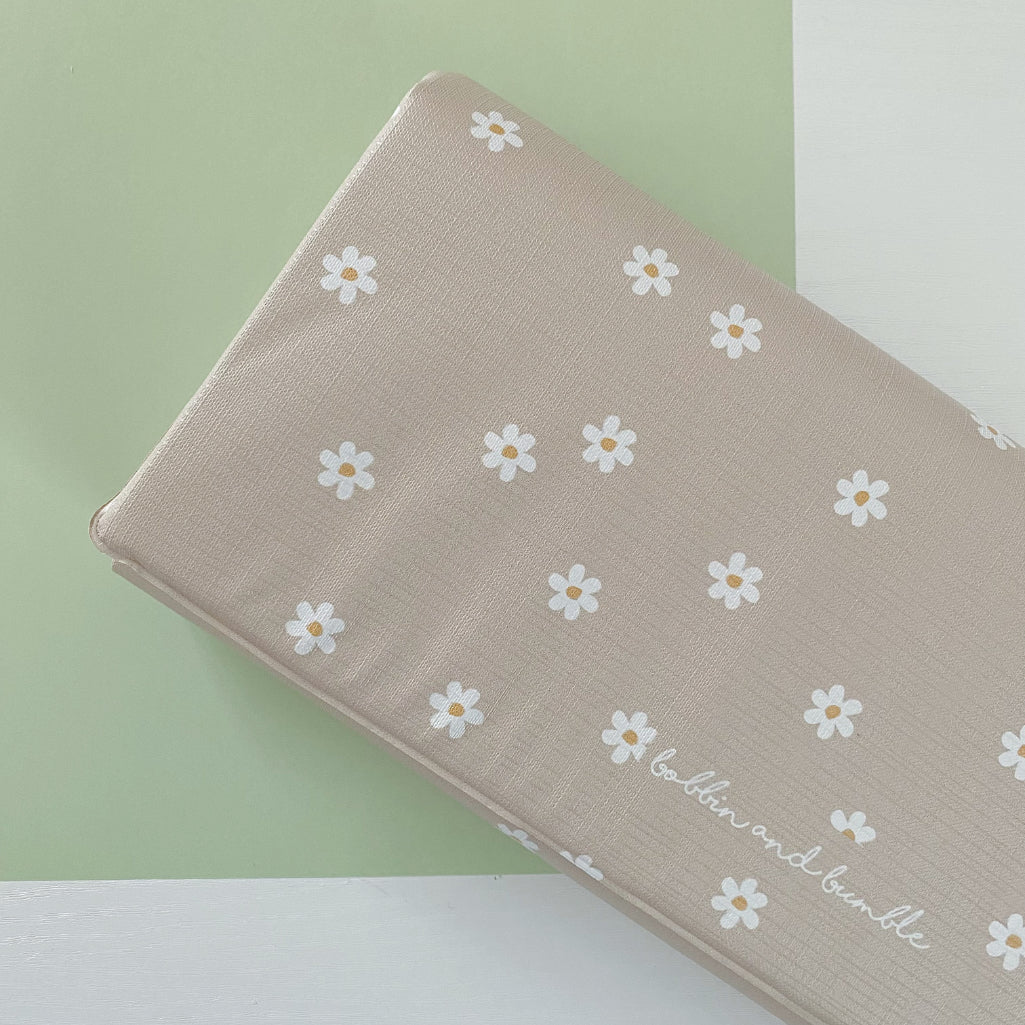 Folding Baby Changing Mat - Neutral Daisy