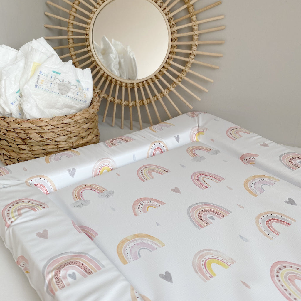 Deluxe Baby Changing Mat - Beau Rainbow Print | Bobbin and Bumble.