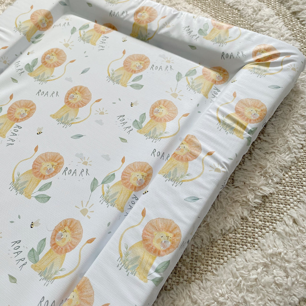 Deluxe Baby Changing Mat - Roary Lion Print | Bobbin and Bumble.