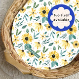 Sunflowers PVC Changing Basket Liner | Bobbin and Bumble | Bobbin and Bumble.