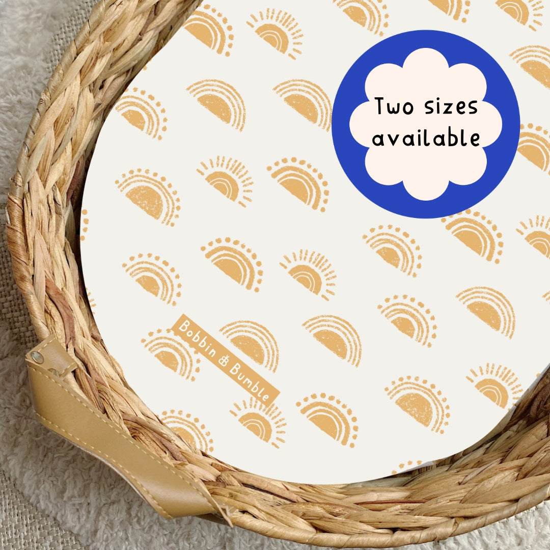 Boho Suns PVC Changing Basket Liner | Bobbin and Bumble | Bobbin and Bumble.