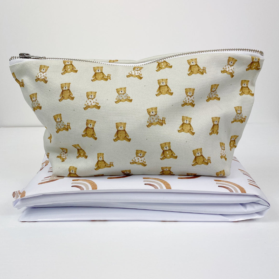 Nappy Wallet - Teddy Bear Print | Bobbin and Bumble.