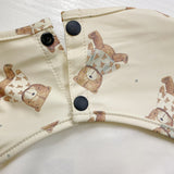 Long Sleeved Baby Bib - Teddy Bear Print | Bobbin and Bumble.