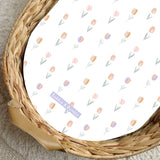 Tulips PVC Changing Basket Liner | Bobbin and Bumble | Bobbin and Bumble.