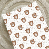 Anti-Roll Wedge Baby Changing Mat - Bru Bear Print | Bobbin and Bumble.