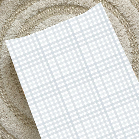 Anti-Roll Wedge Changing Mat - Baby Blue Gingham | Bobbin and Bumble.