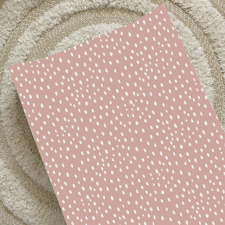 Anti-Roll Wedge Changing Mat - Dusky Pink Spotty Print | Bobbin and Bumble.