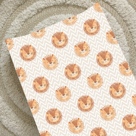 Anti-Roll Wedge Changing Mat - Lion Print | Bobbin and Bumble.