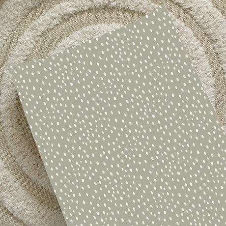 Anti-Roll Wedge Changing Mat - Sage Green Spotty Print | Bobbin and Bumble.