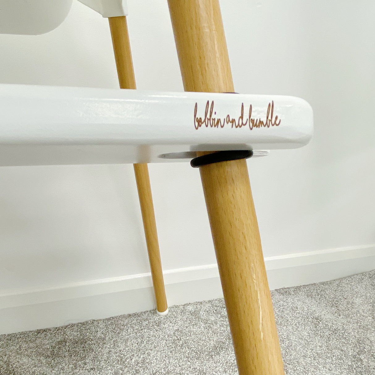 IKEA Highchair Footrest - White Wood | Bobbin and Bumble.