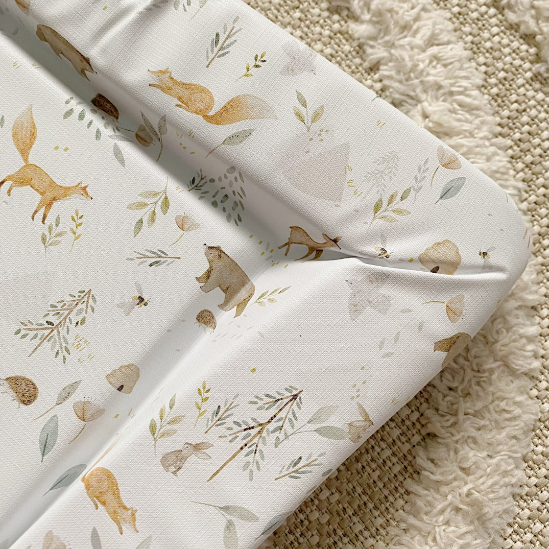 Deluxe Baby Changing Mat - Woodland Animals Print | Bobbin and Bumble.