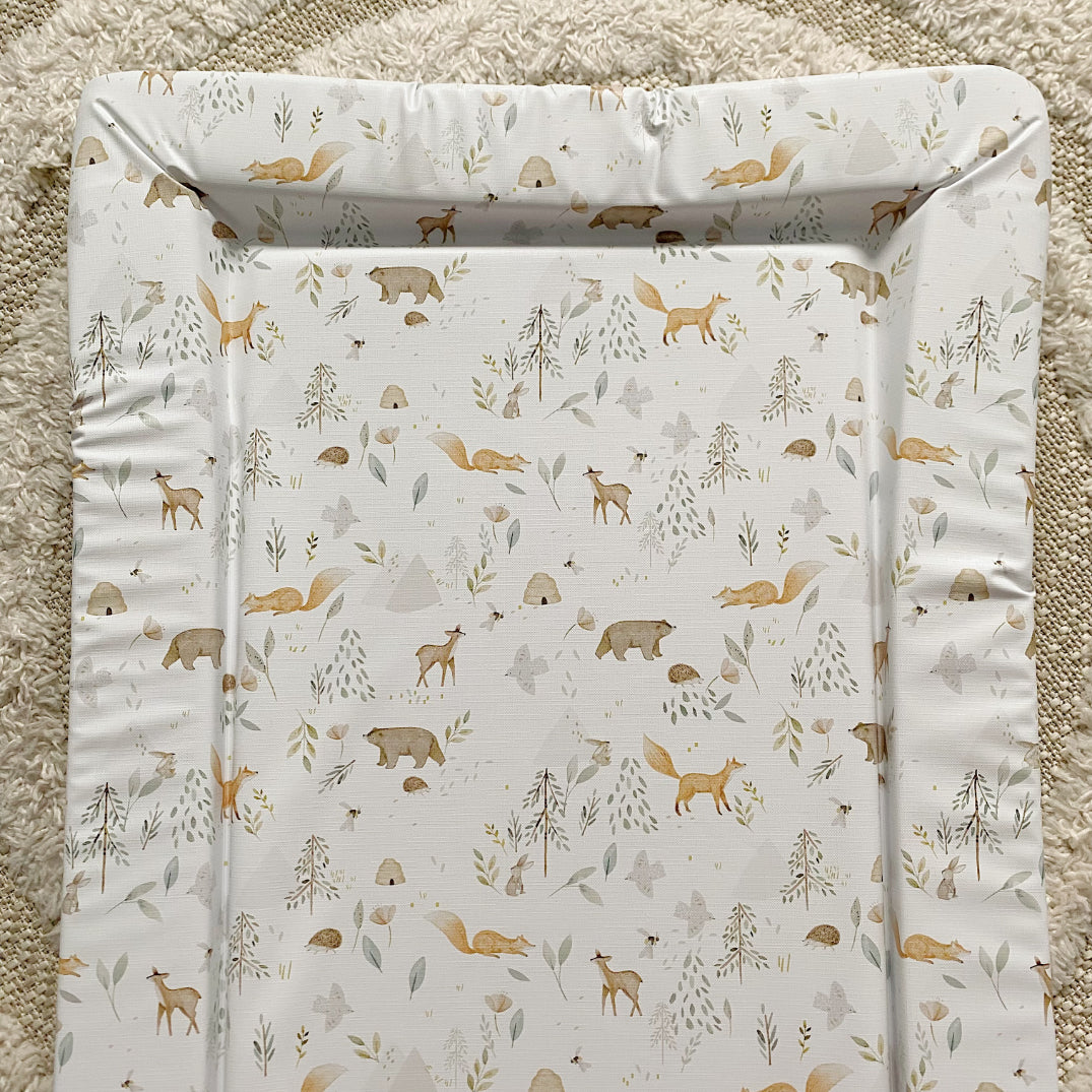 Deluxe Baby Changing Mat - Woodland Animals Print | Bobbin and Bumble.