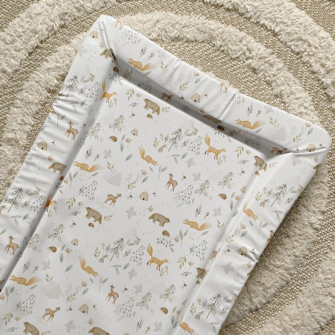 Deluxe Baby Changing Mat - Woodland Animals Print | Bobbin and Bumble.