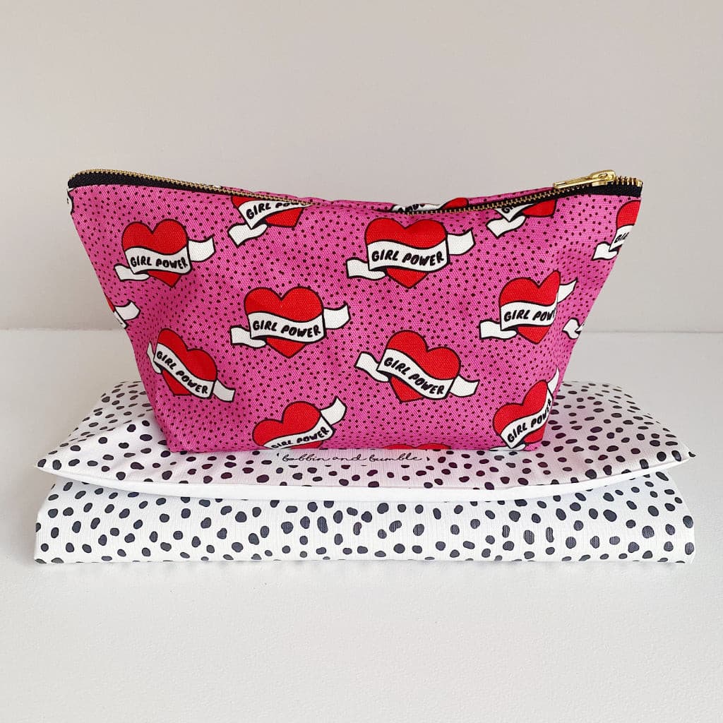 Nappy Zip Wallet - Girl Power Print | Bobbin and Bumble.