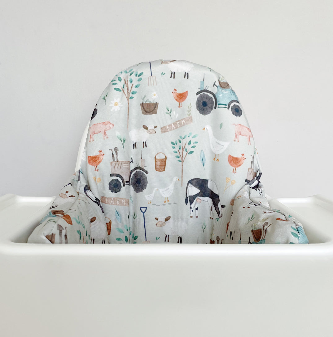 IKEA Highchair Cushion Cover - Farm Animals Print | Bobbin and Bumble.