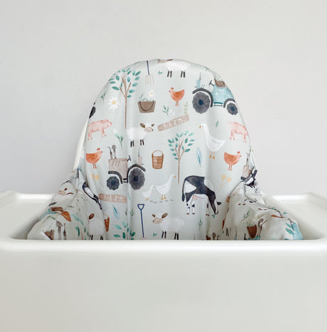 IKEA Highchair Cushion Cover - Farm Animals Print | Bobbin and Bumble.