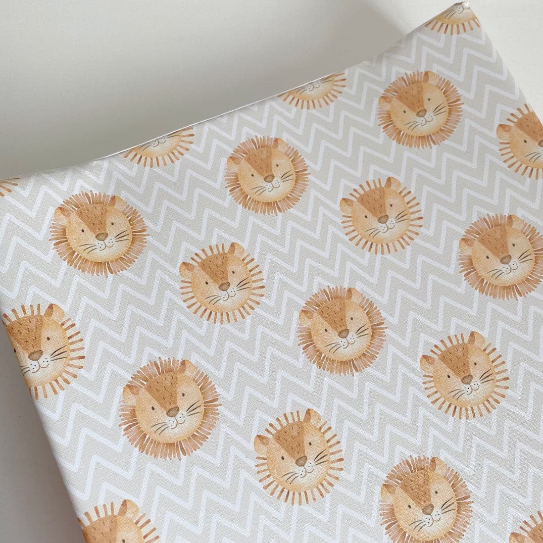 Anti-Roll Wedge Changing Mat - Lion Print | Bobbin and Bumble.