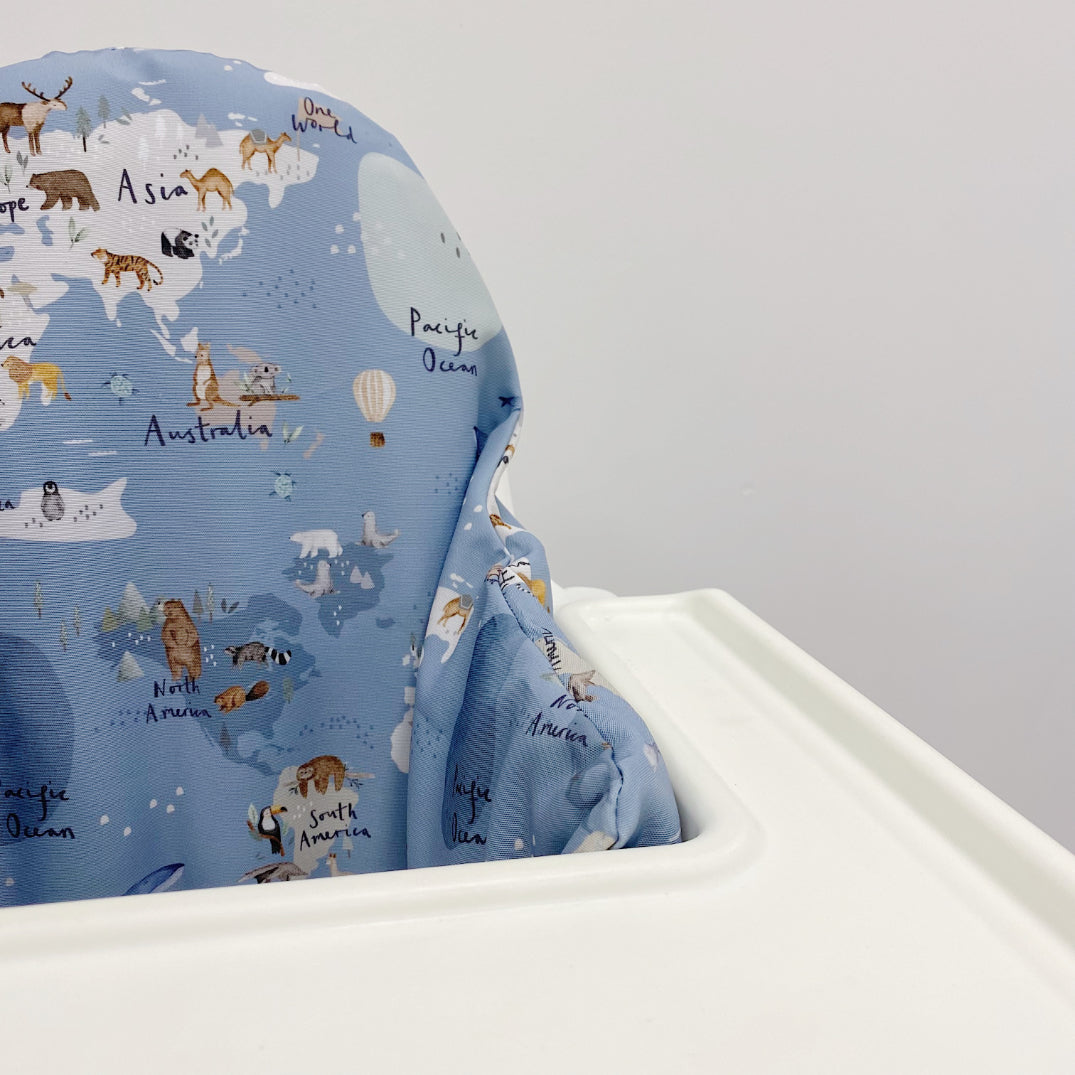 IKEA High Chair Cushion Cover - One World Print | Bobbin and Bumble.