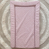 Deluxe Baby Changing Mat - Dusky Pink Spots Print | Bobbin and Bumble.