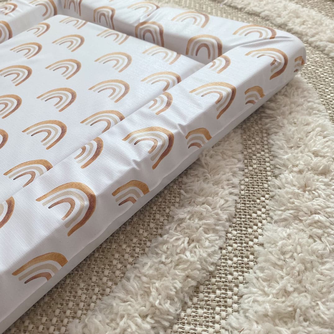 Deluxe Baby Changing Mat - Boho Rainbow Print | Bobbin and Bumble.