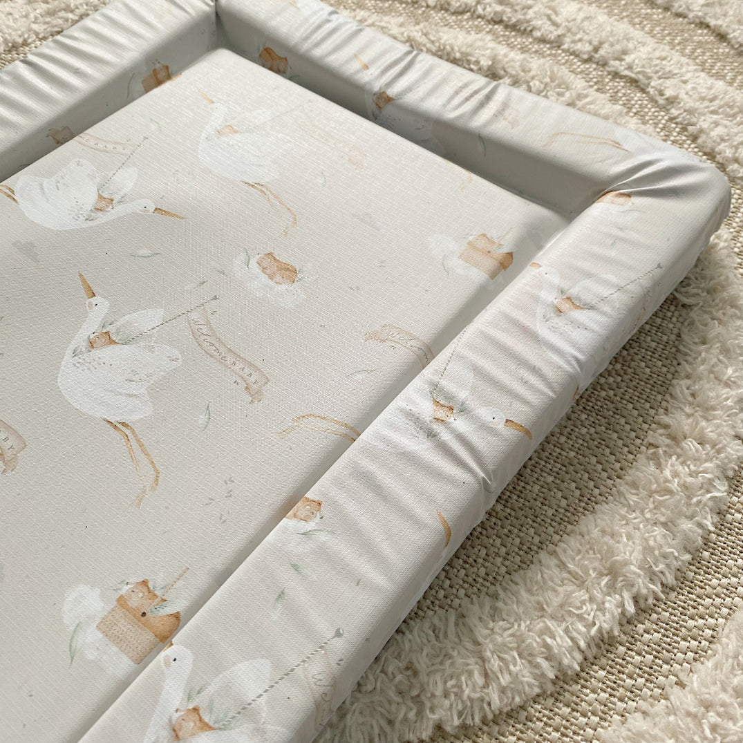 Deluxe Baby Changing Mat - Welcome Baby Unisex Print | Bobbin and Bumble.