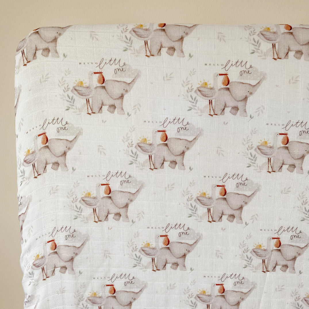 CLEARANCE: Hello Little One Baby Cot Bed Sheet – Limited Stock | Bobbin and Bumble.