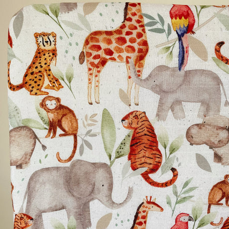 Baby Cot-Bed Sheet - Jungle Animals | Bobbin and Bumble.