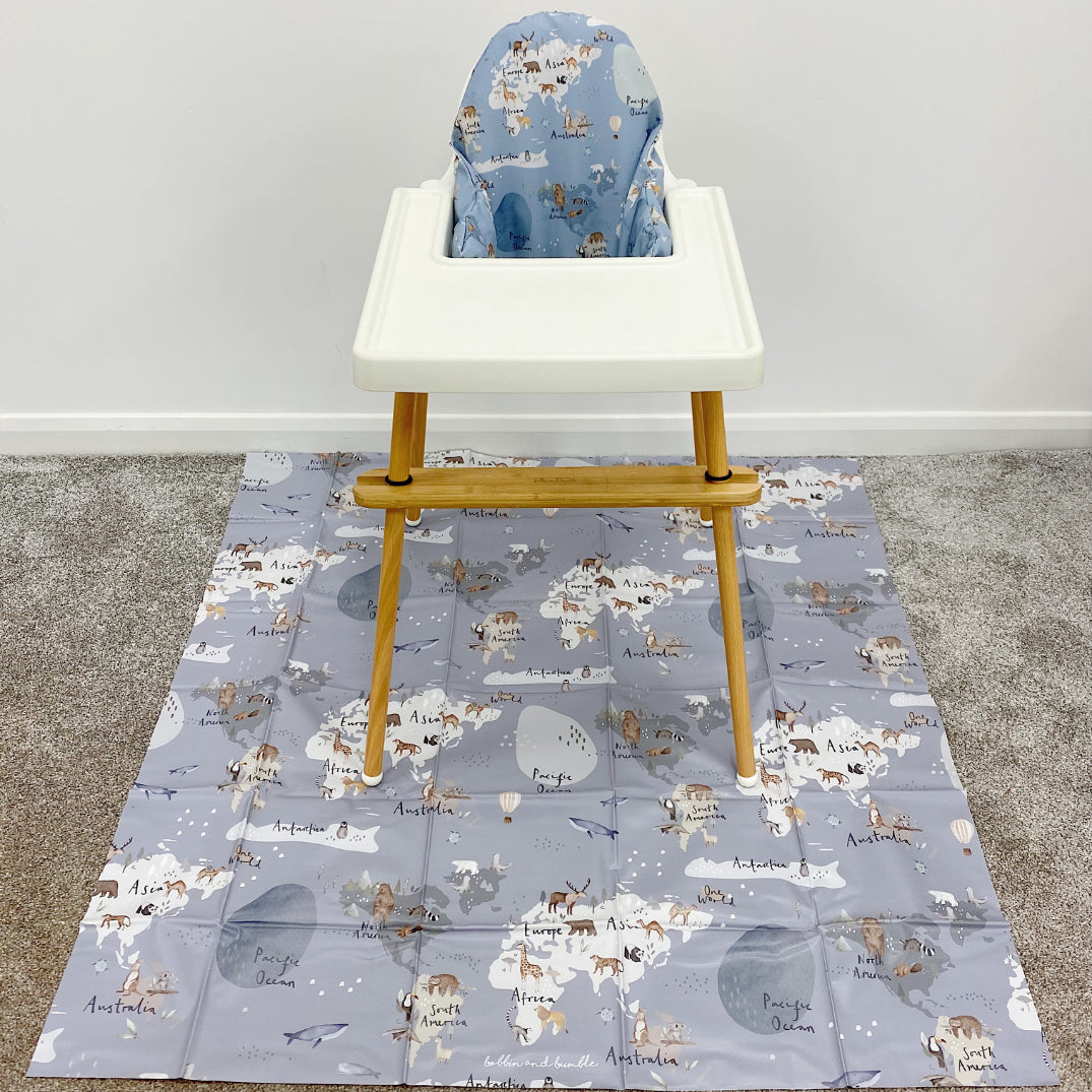 Splash Mat -  One World Print | Bobbin and Bumble.