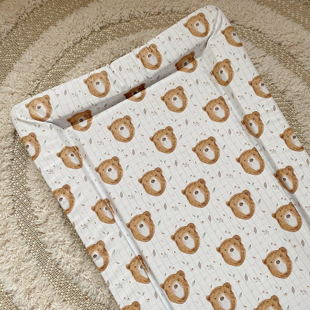 Deluxe Baby Changing Mat - Bru Bear Print | Bobbin and Bumble.