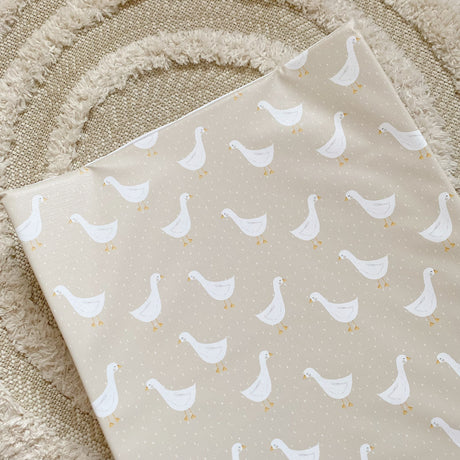 Anti-Roll Wedge Baby Changing Mat - Splash Goose print | Bobbin and Bumble.