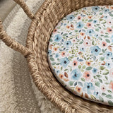 Basket Changing Mat - Blue Floral Print | Bobbin and Bumble.