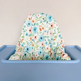 IKEA High Chair Cushion Cover - Blue Floral Print | Bobbin and Bumble.