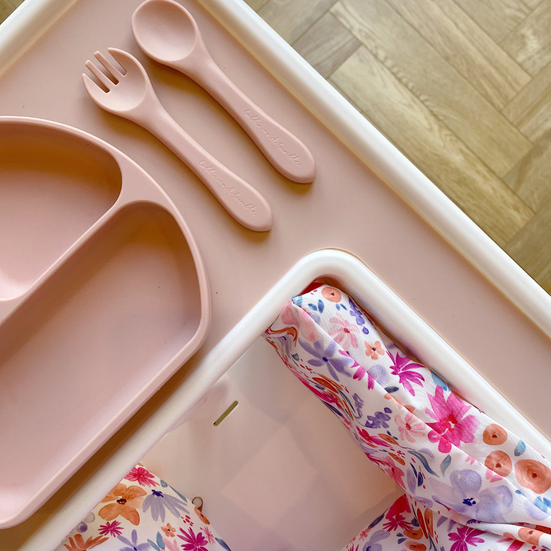 IKEA High chair Silicone Tray Insert - Light Pink | Bobbin and Bumble.