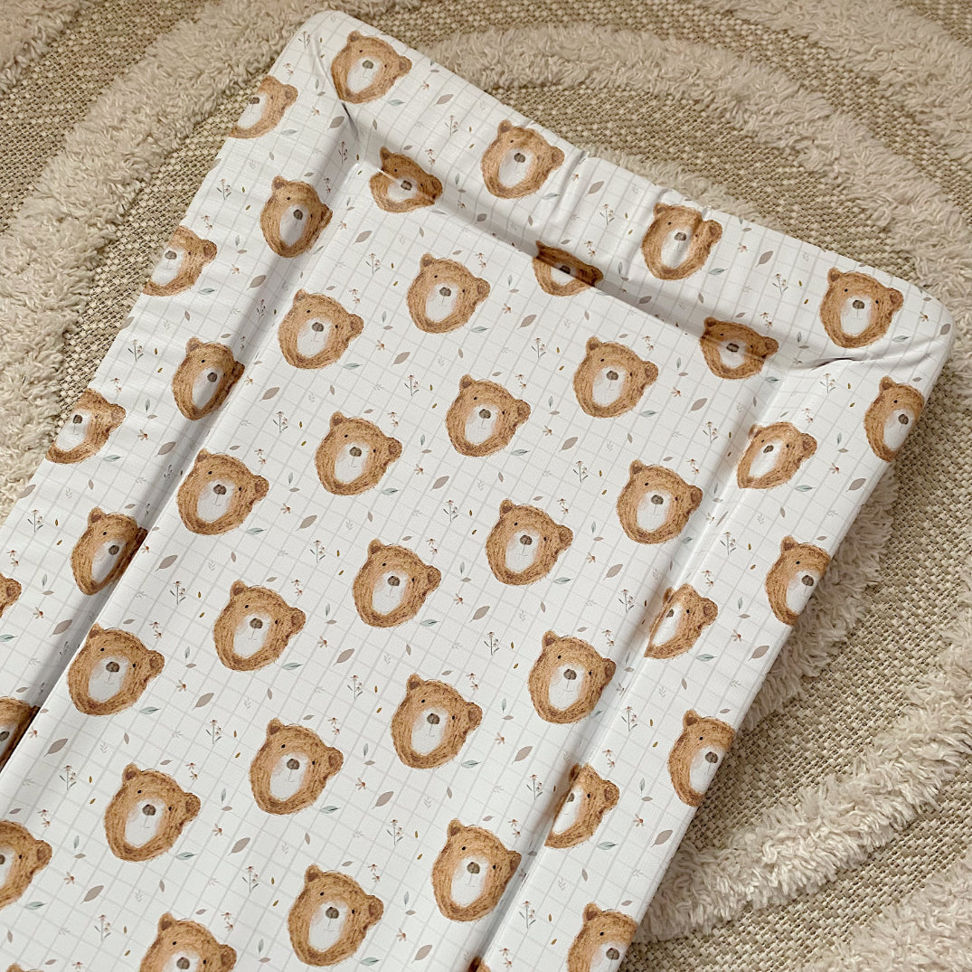 Deluxe Baby Changing Mat - Bru Bear Print | Bobbin and Bumble.