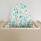 IKEA High Chair Cushion Cover - Blue Floral Print | Bobbin and Bumble.