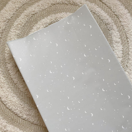 Anti-Roll Wedge Changing Mat - Grey Stars | Bobbin and Bumble.