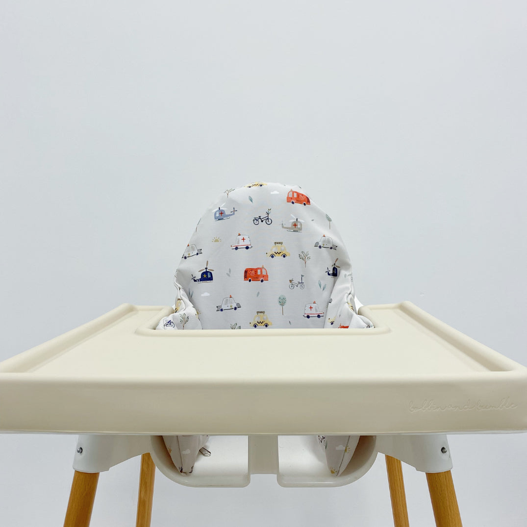 IKEA Highchair Cushion Cover - Traffic Print | Bobbin and Bumble.