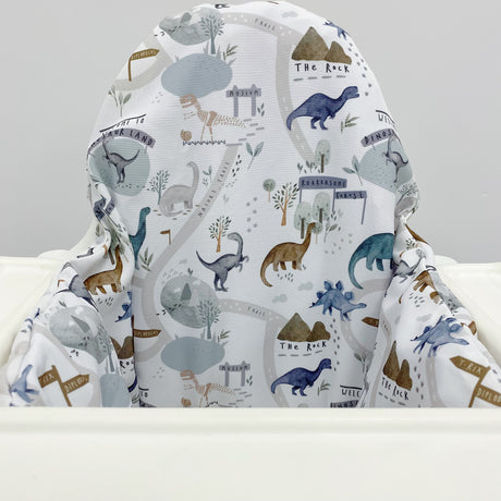 IKEA Highchair Cover - Dino Land Print | Bobbin and Bumble.