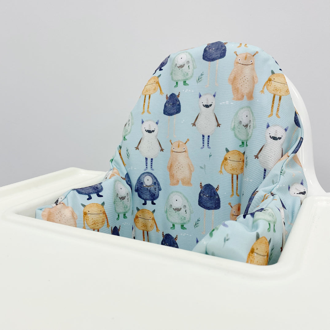 IKEA High Chair Cushion Cover - Little Monsters Print | Bobbin and Bumble.