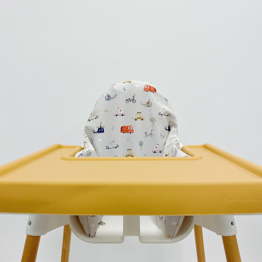 IKEA Highchair Cushion Cover - Traffic Print | Bobbin and Bumble.