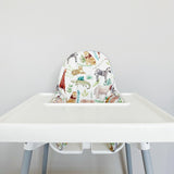 IKEA High Chair waterproof Cover - Safari Animals Print | Bobbin and Bumble.