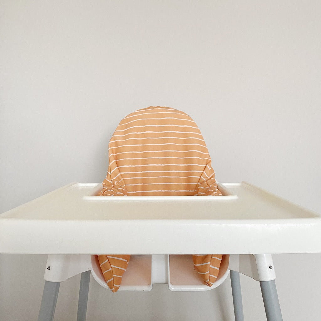 IKEA Highchair Cushion Cover - Mustard Stripes | Bobbin and Bumble.