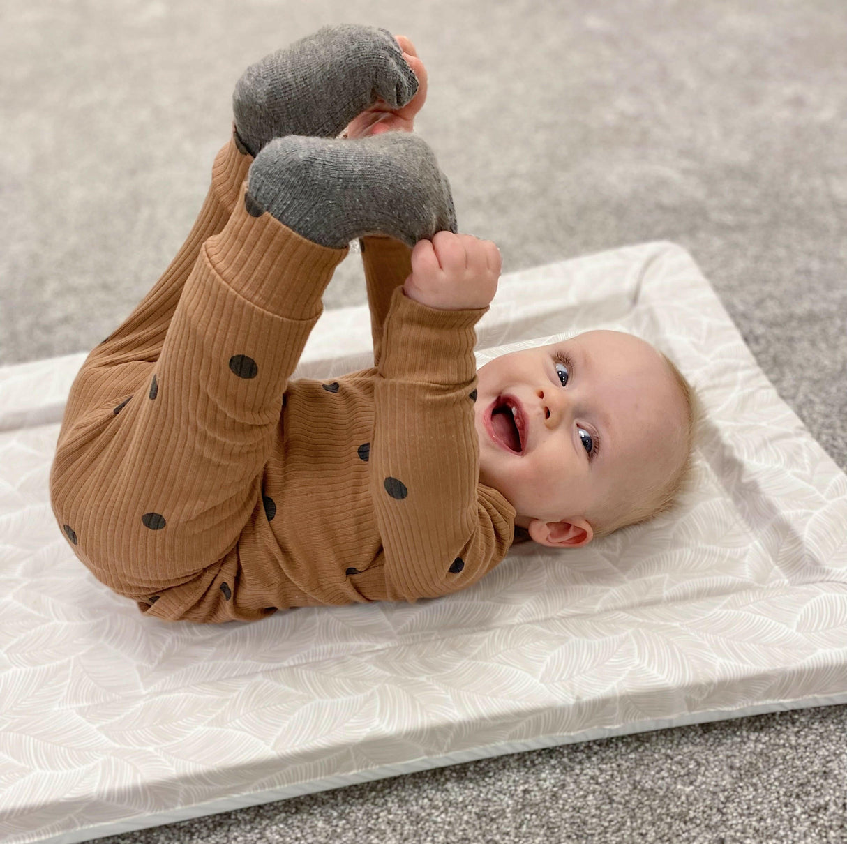 Deluxe Baby Changing Mat - Gold Leaf Print | Bobbin and Bumble.